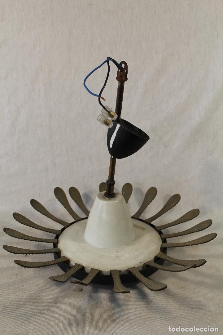 Vintage: lampara de techo en metal - Foto 5