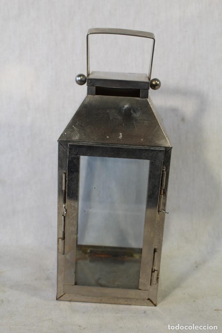 Vintage: farol en metal con cristales - Foto 2