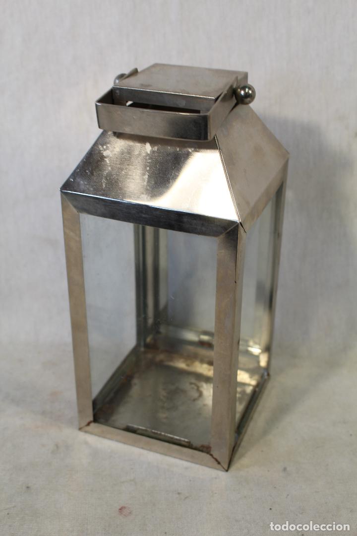Vintage: farol en metal con cristales - Foto 4