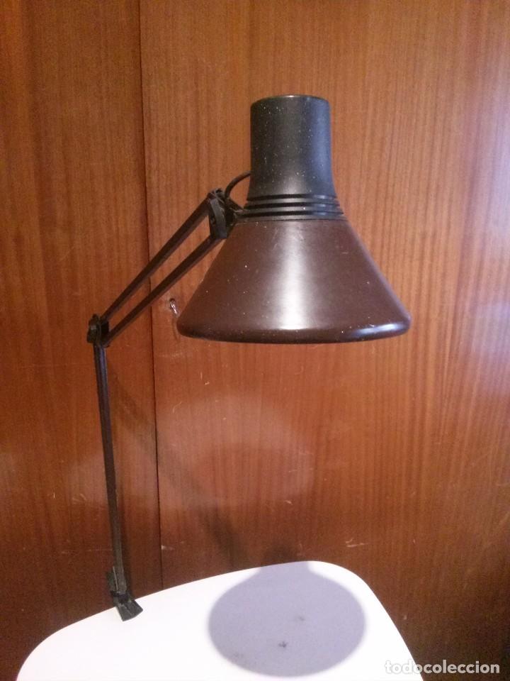 Vintage: lampara flexo FASE marr&oacute;n - Foto 1