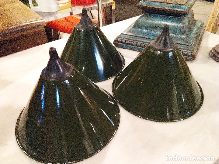 Vintage: LOTE DE TRES L&Aacute;MPARAS TECHO - Foto 2