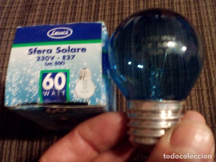 Vintage: BOMBILLA SOLAR ,BLU. 60 W. 230V-E27.LEUCI. - Foto 2