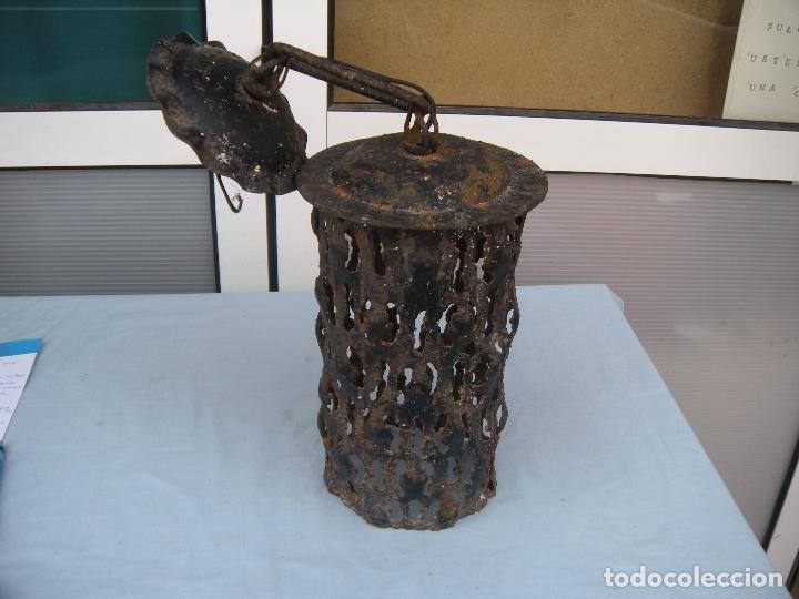 Vintage: L&Aacute;MPARA DE HIERRO FORJADO - Foto 1