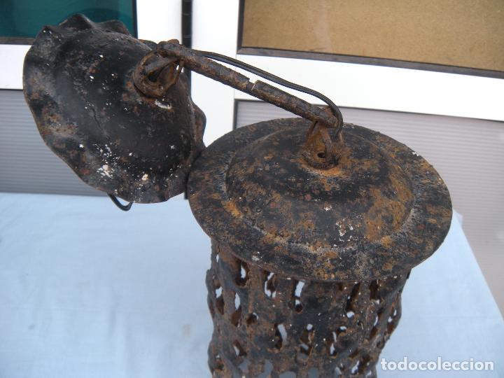 Vintage: L&Aacute;MPARA DE HIERRO FORJADO - Foto 2
