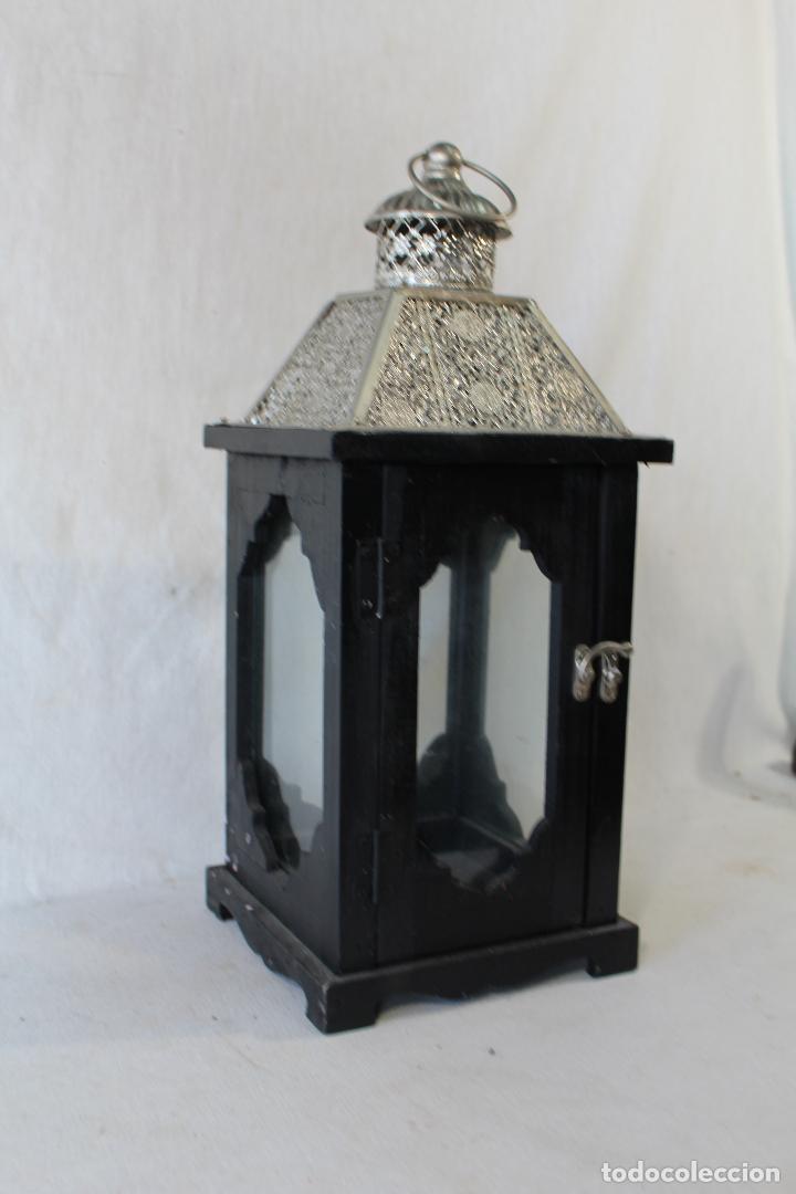 Vintage: farol en madera y metal - Foto 3