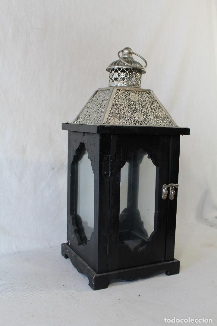 Vintage: farol en madera y metal - Foto 4