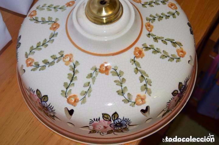 Vintage: Pantalla de l&aacute;mpara de porcelana - Foto 3