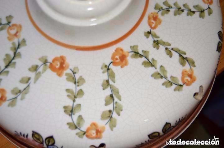 Vintage: Pantalla de l&aacute;mpara de porcelana - Foto 4