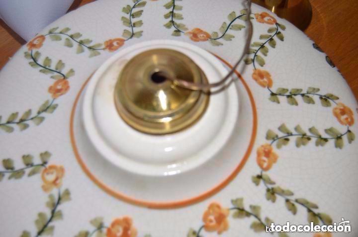 Vintage: Pantalla de l&aacute;mpara de porcelana - Foto 5