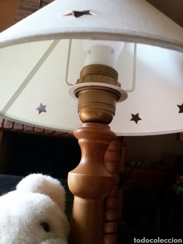 Vintage: Lampara infantil osito pie madera - Foto 4