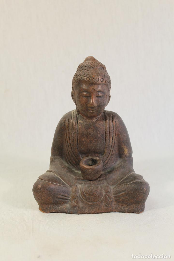 Vintage: buda candelabro en terracota - Foto 1
