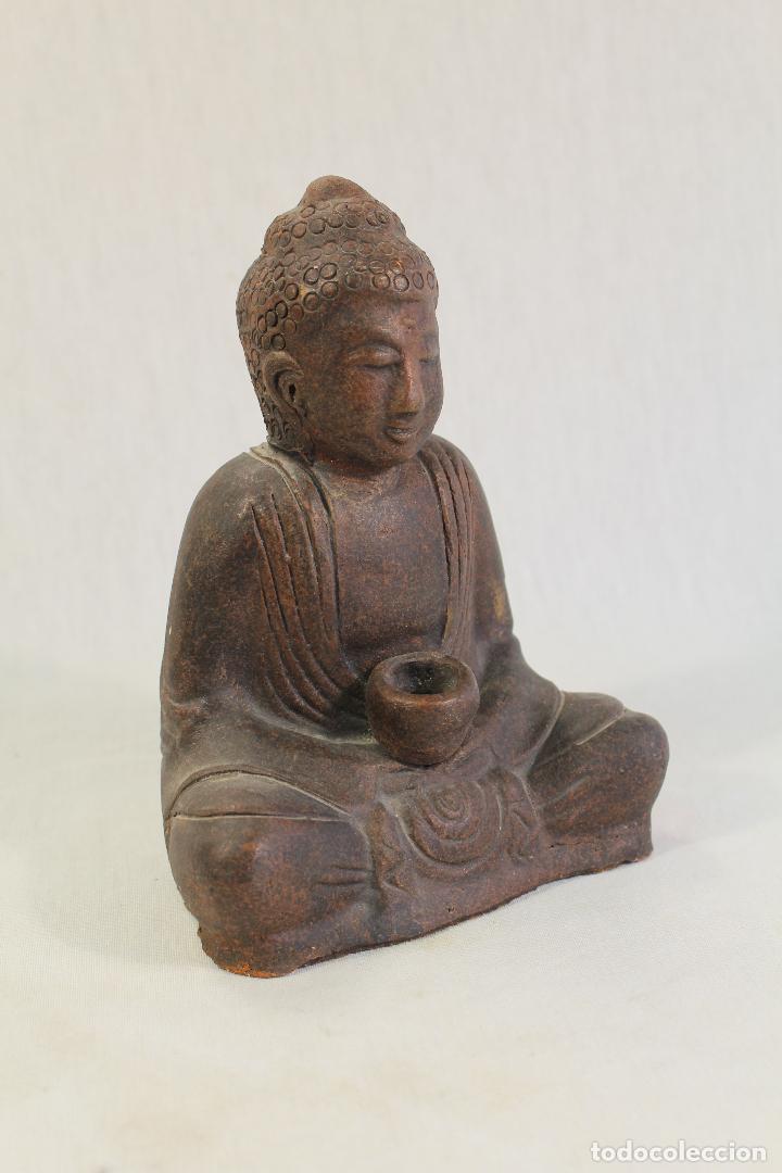 Vintage: buda candelabro en terracota - Foto 4