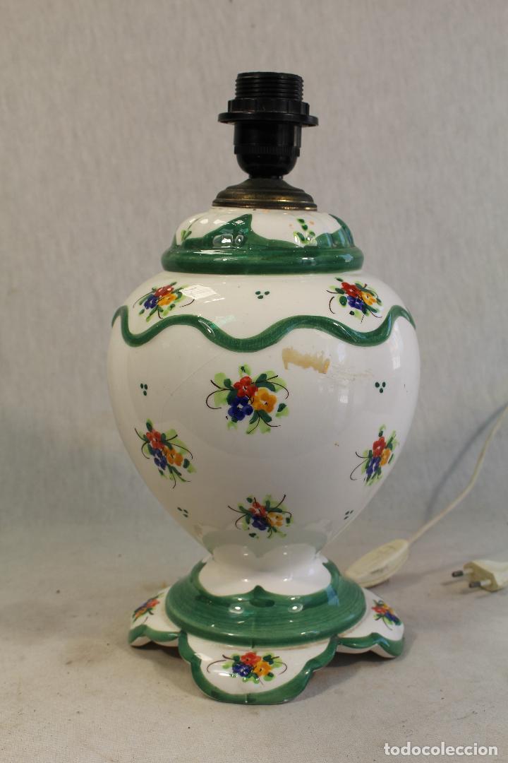 Vintage: lampara jarron de ceramica - Foto 1