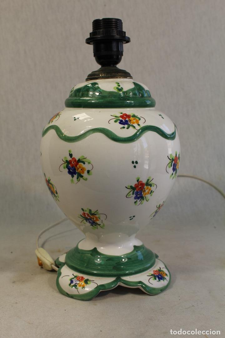 Vintage: lampara jarron de ceramica - Foto 2