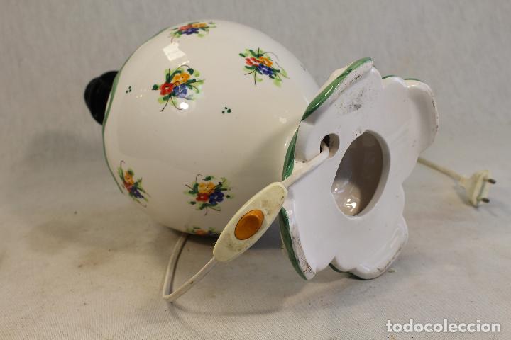Vintage: lampara jarron de ceramica - Foto 3