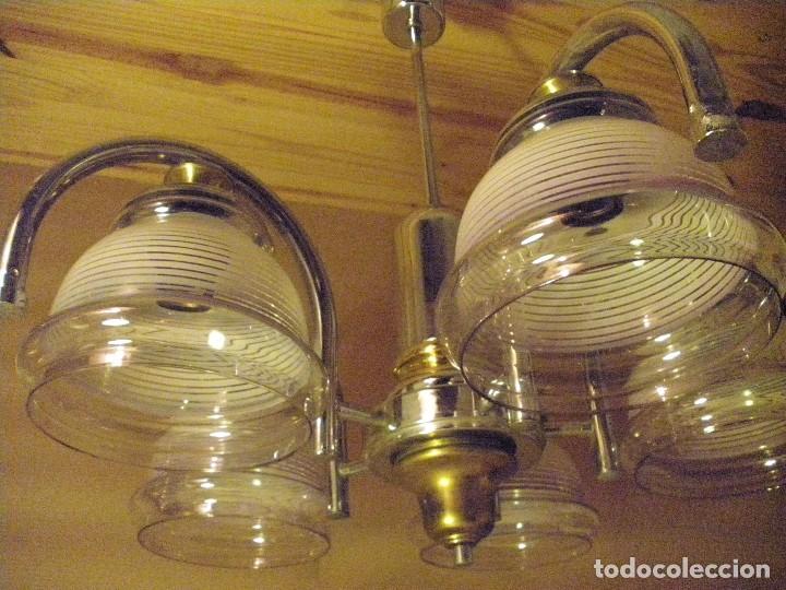 Vintage: lampara de techo 5 luces- - Foto 1