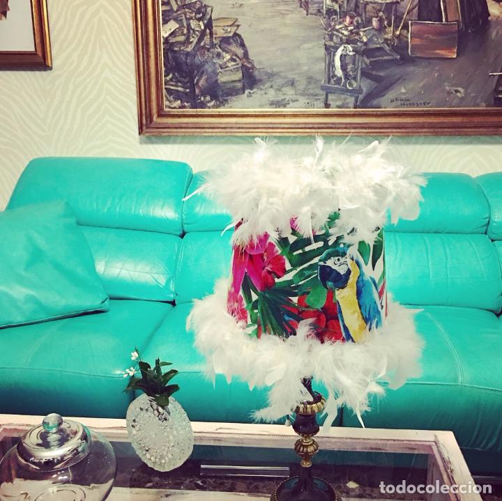 Vintage: LAMPARA DE MESA, RESTAURADA SOLO TULIPA - Foto 3
