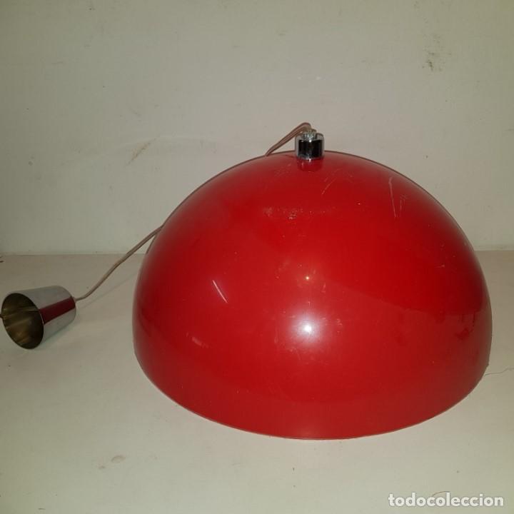 Vintage: LAMPARA TECHO ROJA METACRILATO - Foto 1