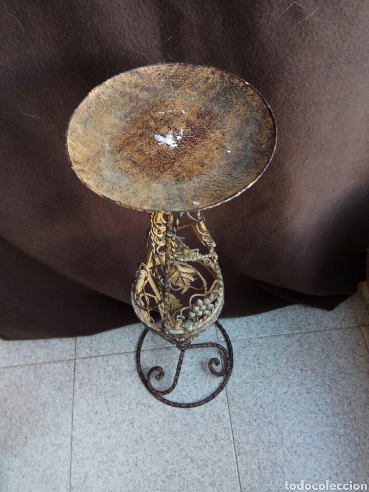 Vintage: Candelabro de pie, velario, palmatoria - Foto 2