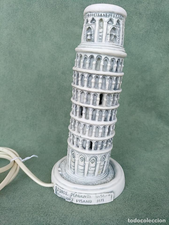 Vintage: L&Aacute;MPARA TORRE DE PISA A&Ntilde;OS 80 - Foto 2