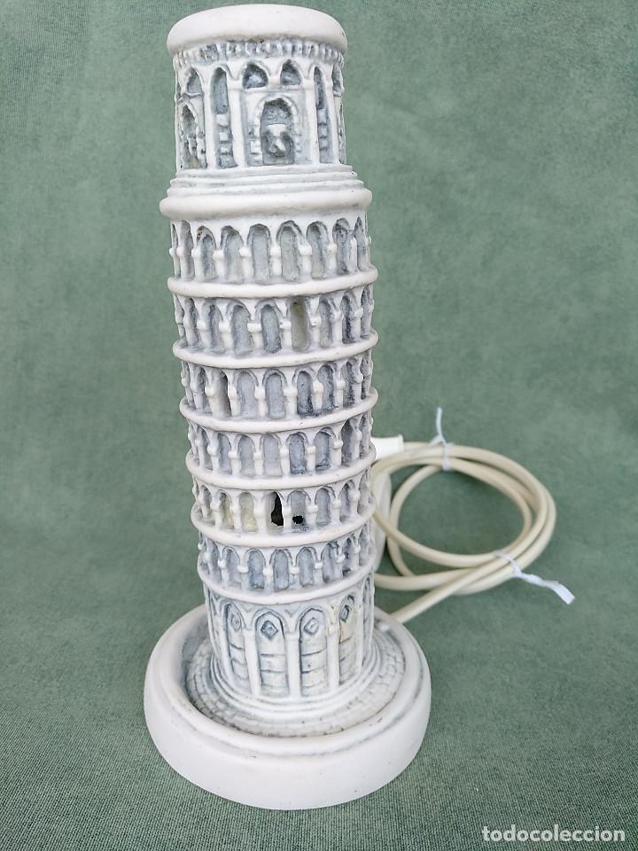 Vintage: L&Aacute;MPARA TORRE DE PISA A&Ntilde;OS 80 - Foto 3