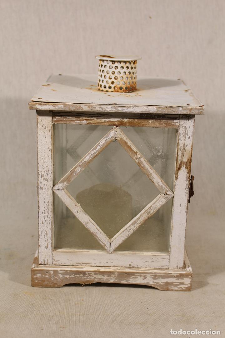 Vintage: farol de madera - Foto 1