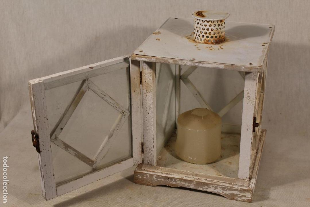 Vintage: farol de madera - Foto 2
