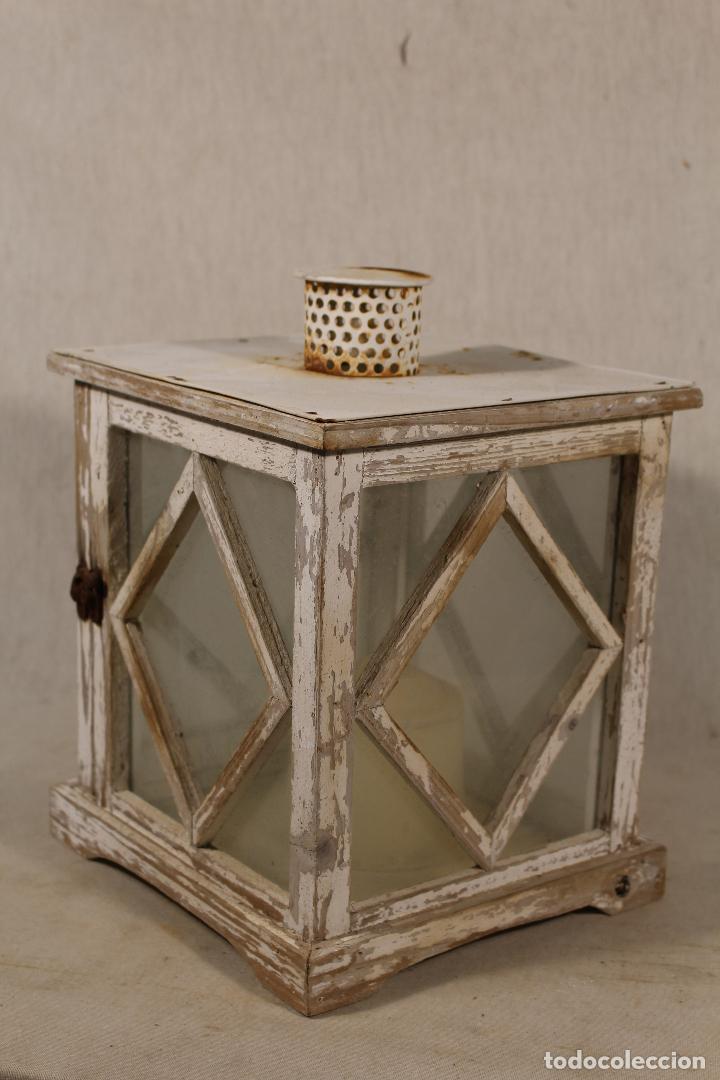 Vintage: farol de madera - Foto 5