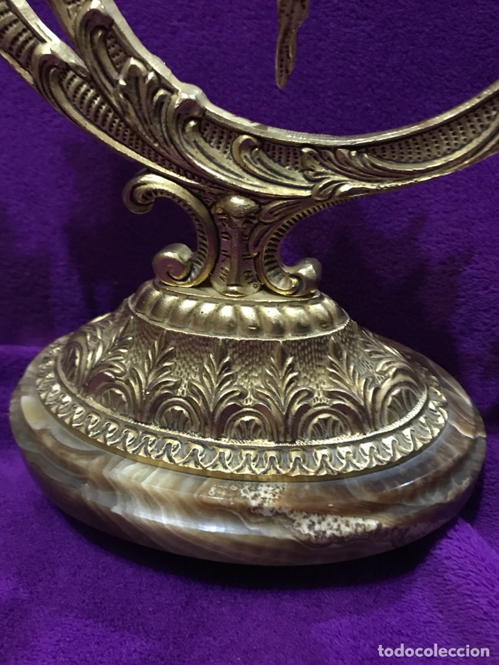Vintage: Candelabros de bronce y m&aacute;rmol - Foto 3