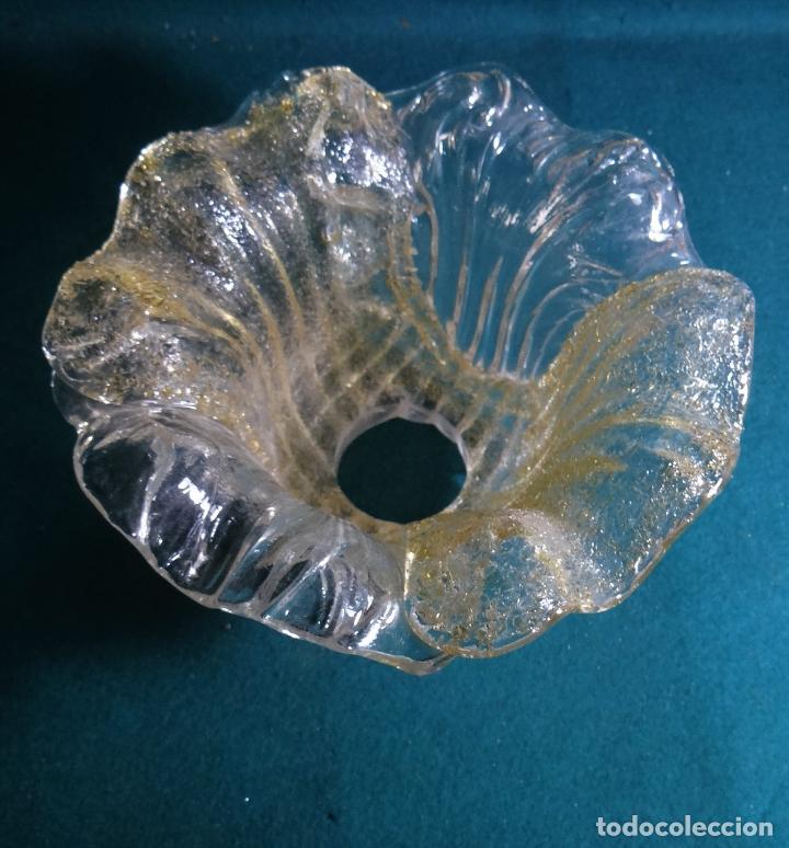 Vintage: TULIPA FLOR DE LOTO. CRISTAL MURANO. - Foto 3