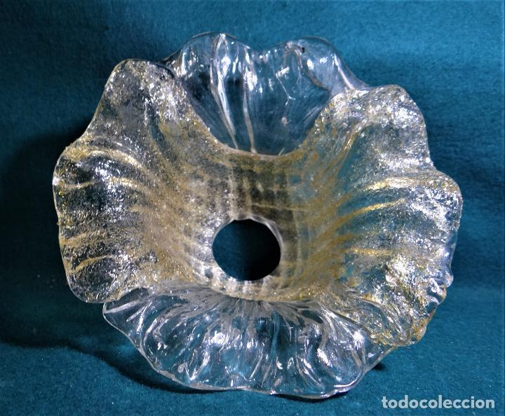 Vintage: TULIPA FLOR DE LOTO. CRISTAL MURANO. - Foto 7