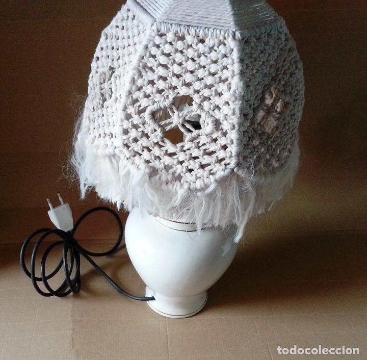 Vintage: LAMPARA MACRAME DE 46 CMS DE ALTO - Foto 1