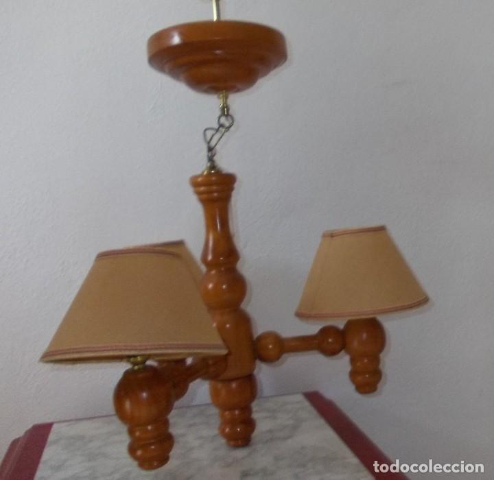 Vintage: L&aacute;mpara de madera - Foto 1