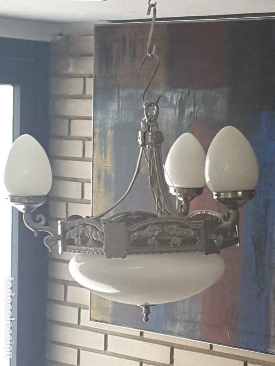 Vintage: L&aacute;mpara antigua techo. - Foto 1