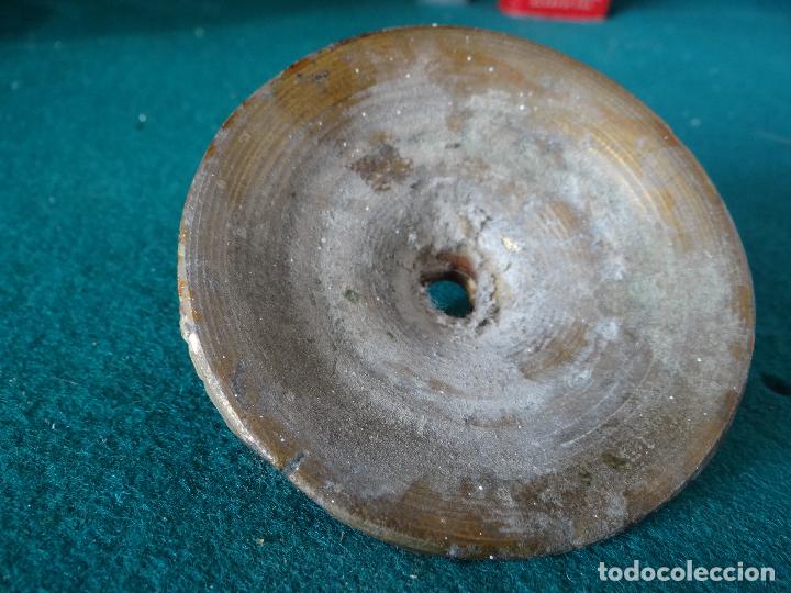 Vintage: ROSETA FLORON DE BRONCE DORADO PARA LAMPARA * - Foto 3