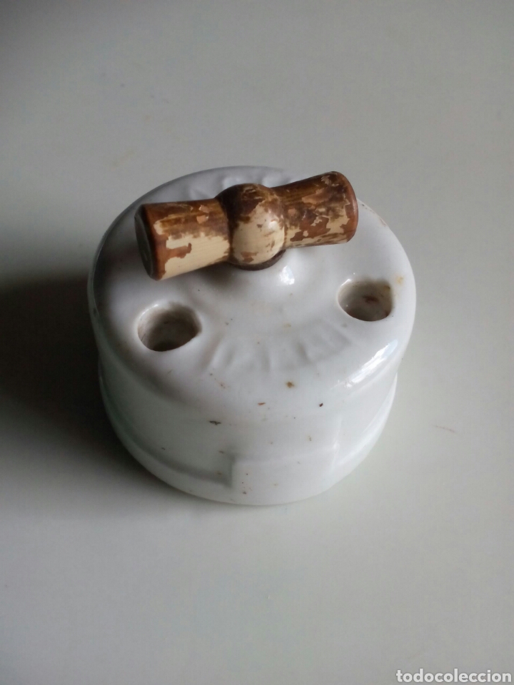 antiguo interruptor de porcelana - Compra venta en todocoleccion