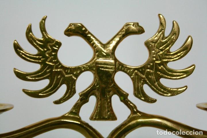 Vintage: Candelabro bronce con dos luces - Foto 4