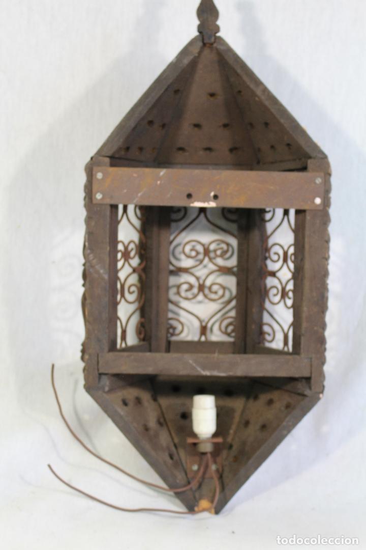 Vintage: aplique en madera y hierro de forja - Foto 2