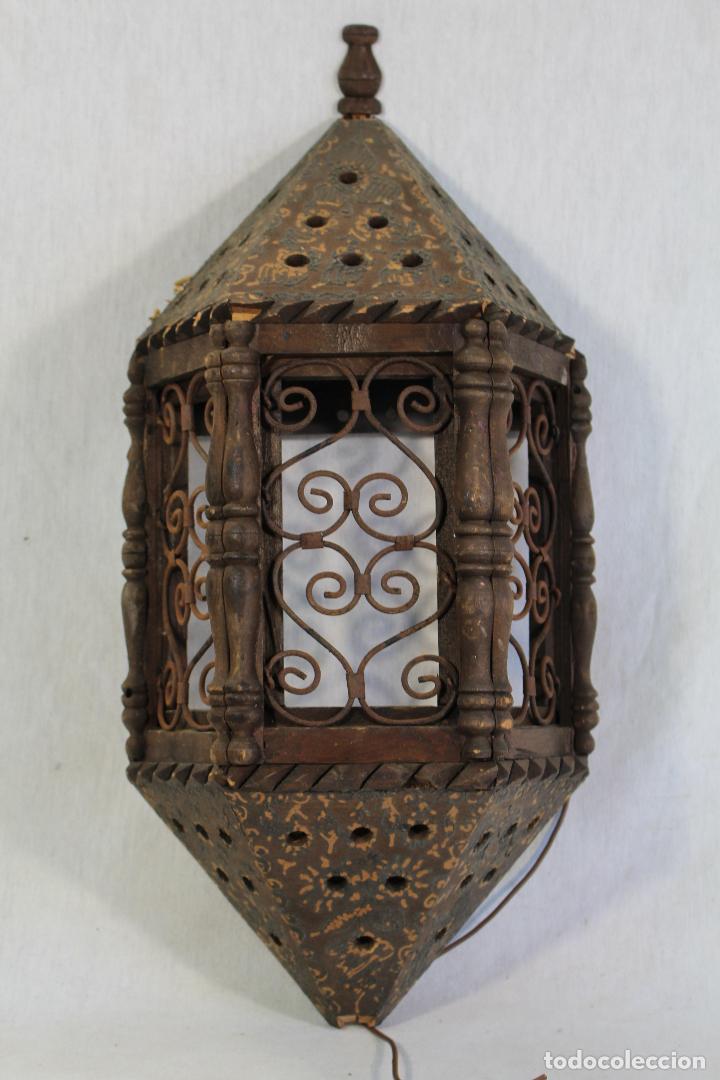 Vintage: aplique en madera y hierro de forja - Foto 3