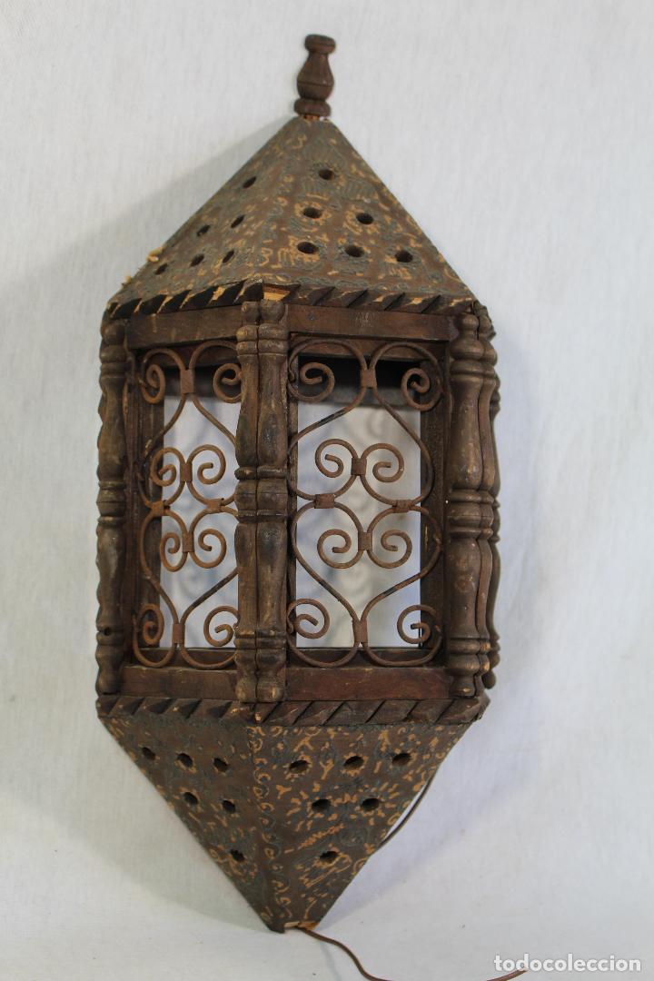 Vintage: aplique en madera y hierro de forja - Foto 4