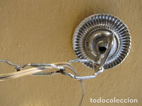 Vintage: Lampara de globos blancos. Funciona - Foto 8