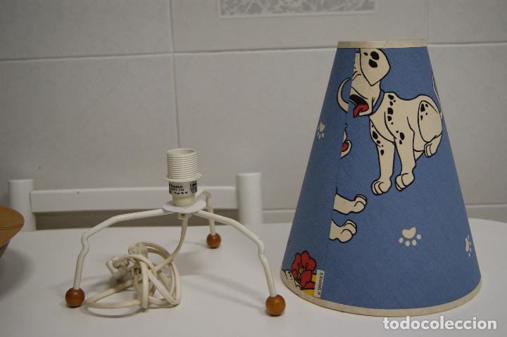 Vintage: L&aacute;mpara sobremesa infantil dalmatas disney - Foto 6