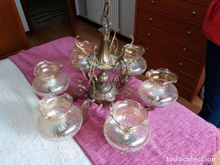 Vintage: L&Aacute;MPARA DE BRONCE - Foto 3