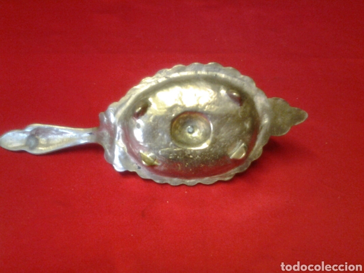 Vintage: Porta velas en bronce labrado - Foto 4