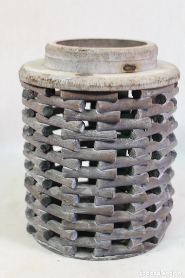 Vintage: farol de madera - Foto 2
