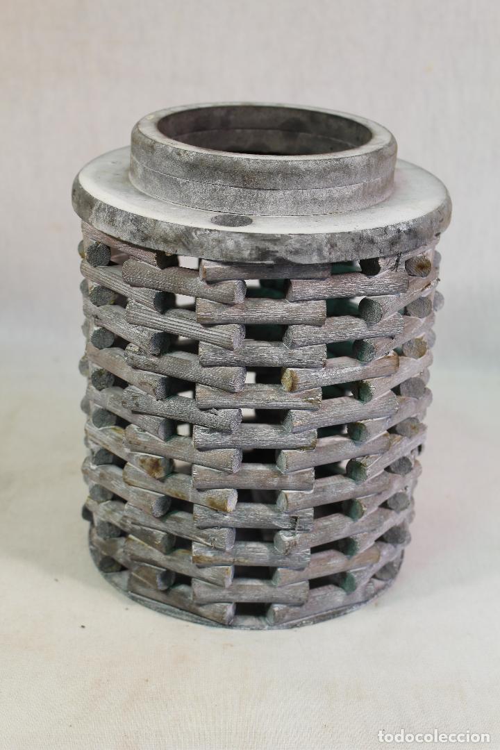 Vintage: farol de madera - Foto 1