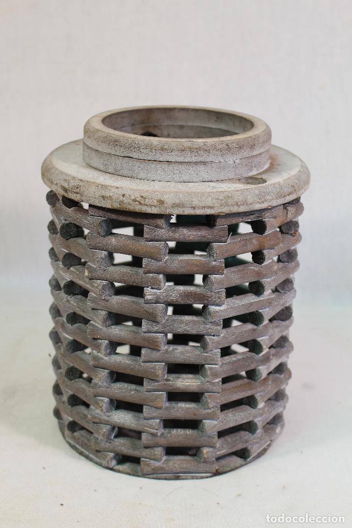 Vintage: farol de madera - Foto 1