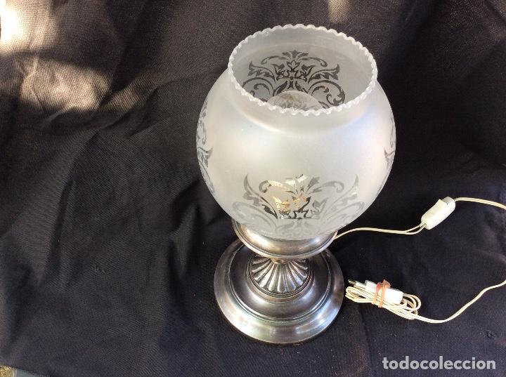 Vintage: L&aacute;mpara sobremesa material plateado - Foto 1