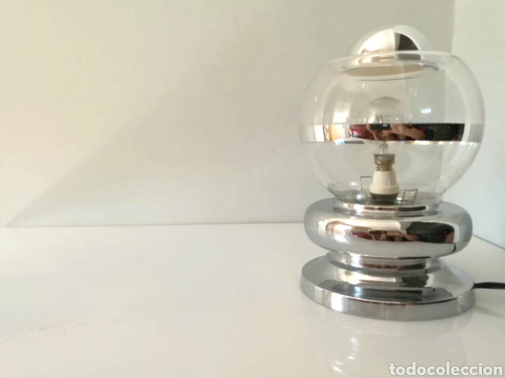 Vintage: L&Aacute;MPARA VINTAGE AGE SPACE CROMADA - Foto 3