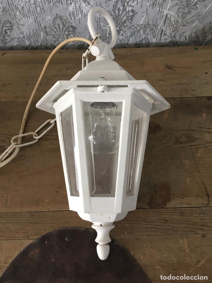 Vintage: FAROL BLANCO PARA COLGAR CON CADENA - Foto 2